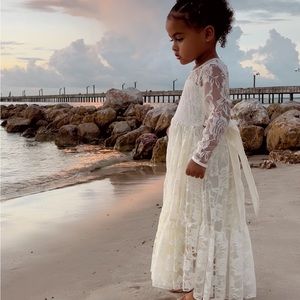 Cream color lace dress